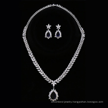 set-222 Xuping zinc alloy wedding jewelry silver color bridal set, earring and necklace women fashion jewelry set